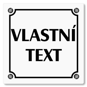 Váš text, 100x100mm, bílá, Kansas